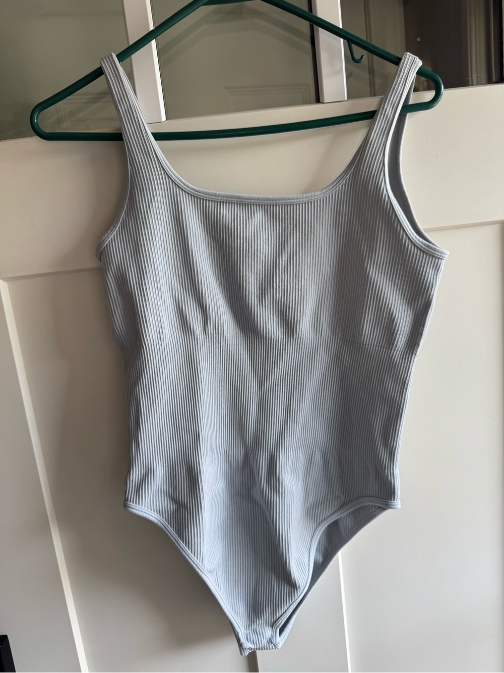 OQQ Ribbed Light Grey Women’s Bodysuit Tank